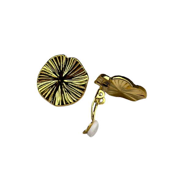 FLICK GOLD CLIP FASTENING EARRINGS