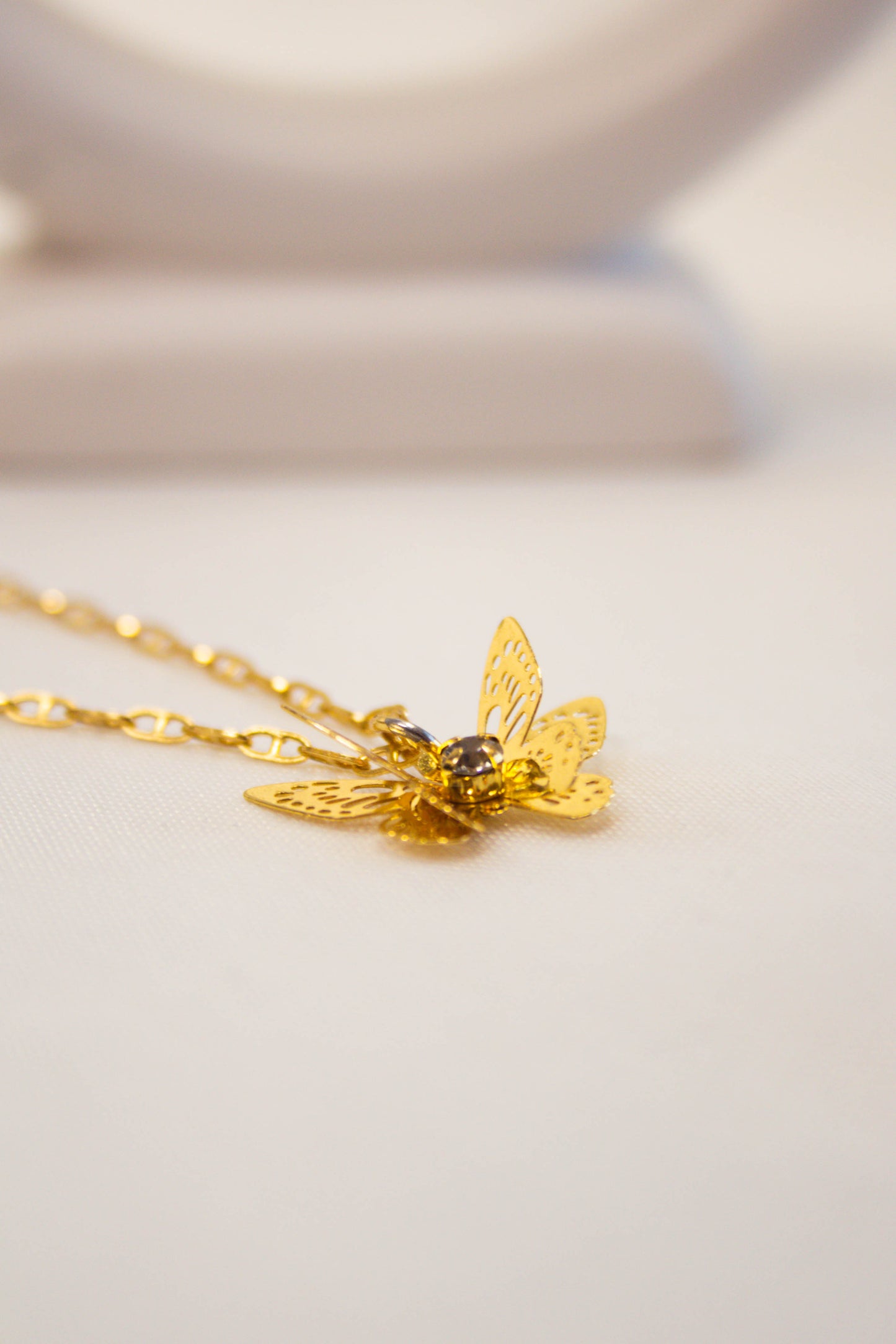 GOLD BUTTERFLY NECKLACE